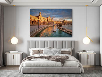 Wall Art | Plaza de Espana in Seville at sunset