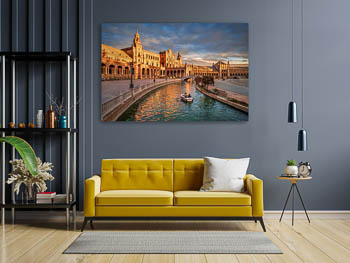 Wall Art | Plaza de Espana in Seville at sunset