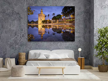 Wall Art | Torre del Oro in Seville at night