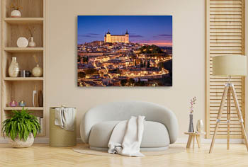 Wandbild | Alcazar von Toledo bei Nacht