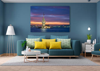 Wall Art | Maiden's Tower in Istanbul at night