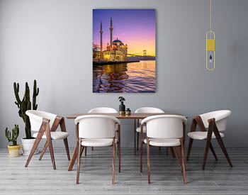 Wandbild | Ortakoy-Moschee in Istanbul bei Sonnenaufgang