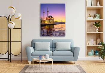 Wandbild | Ortakoy-Moschee in Istanbul bei Sonnenaufgang
