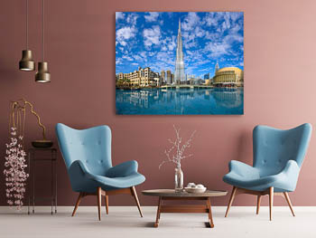 Wandbild | Dubai mit Burj Khalifa und Dubai Mall