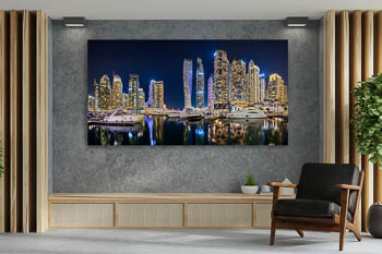 Wandbild | Nachtpanorama von Dubai Marina