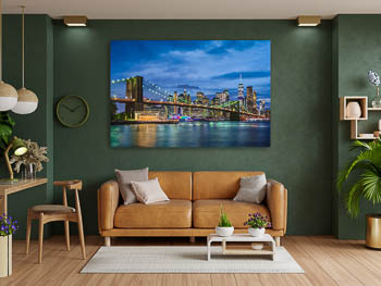 Wandbild | Manhattan und Brooklyn Bridge in New York