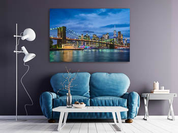 Wandbild | Manhattan und Brooklyn Bridge in New York