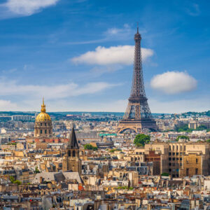 Skyline of Paris with the Eiffel tower